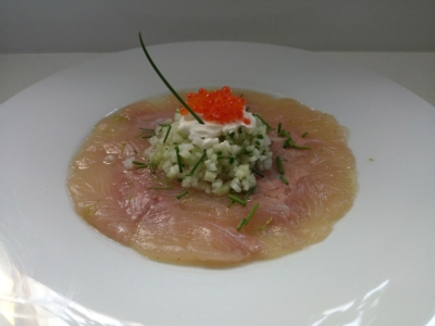 Carpaccio vom Island Saibling
