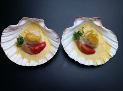 Jakobsmuscheln mit Orangenbutter