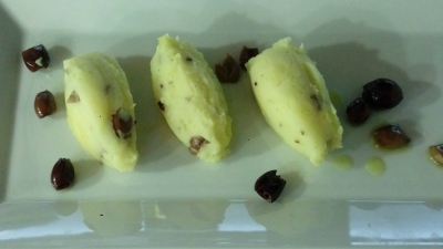 Kartoffelbrei mit Taggiasche Oliven