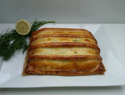 Lachs-Blätterteig Pastete