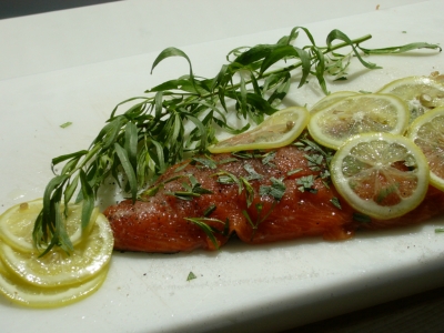Lachsfilet gebeizt mit Agrumen