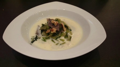 Pizzoccherie mit Catalonga und Gorgonzola-Sauce