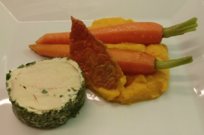 Poularden-Brust im Kräutermantel