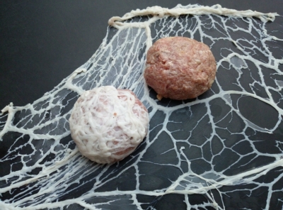 Wild-Wildpolster im Schweinsnetz